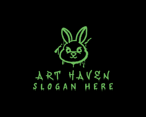 Graffiti Art Bunny logo design