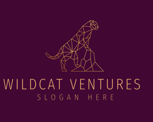 Wildcat - Gold Geometric Wildcat logo design