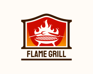 Grill - Flame Grill Restaurant logo design