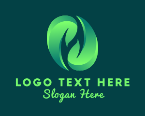 Vegan - Nature Leaf Hands logo design