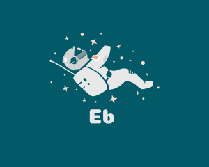 Outer - Space Stars Astronaut logo design