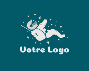 Helmet - Space Stars Astronaut logo design
