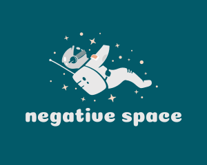 Space Stars Astronaut logo design