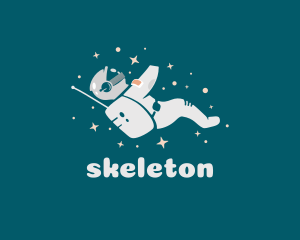 Space Stars Astronaut logo design