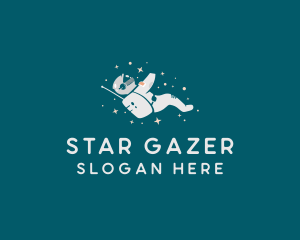 Space Stars Astronaut logo design