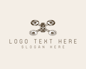 Vintage - Vintage Drone Quadcopter logo design
