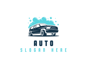 Bubbles Car Auto Wash logo design