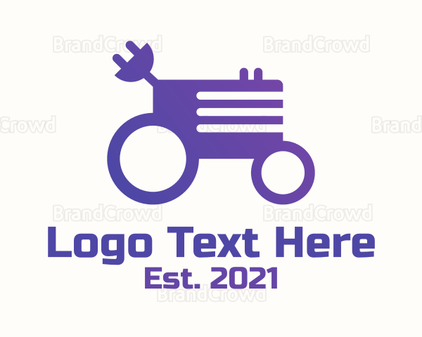 Purple Tractor Electric Plug Logo