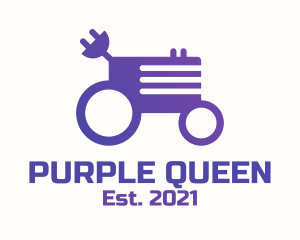 Purple Tractor Electric Plug logo design