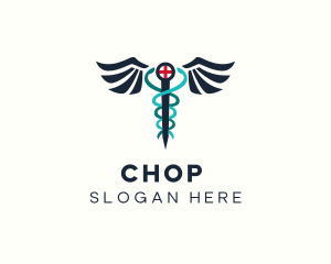 Hospital - Caduceus Staff Hospital logo design