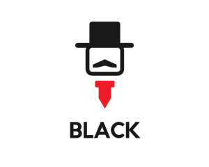 Gentleman Hat Tie logo design