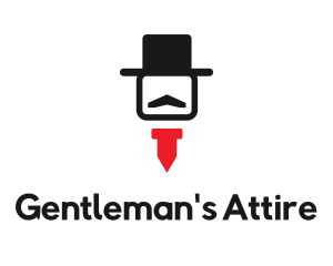 Gentleman Hat Tie logo design