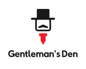 Gentleman Hat Tie logo design