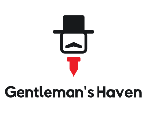 Gentleman Hat Tie logo design