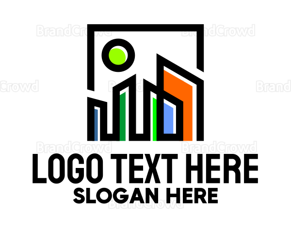 Geometric City Skyline Logo