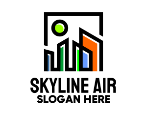 Geometric City Skyline Logo