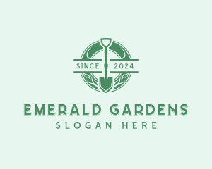 Landscaping Shovel Garden logo design