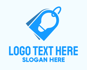 Tag - Light Bulb Price Tag logo design