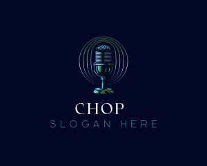 Radio Podcast Microphone Logo