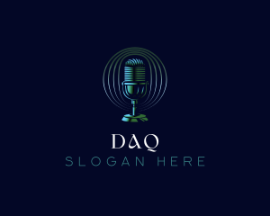 Radio Podcast Microphone Logo