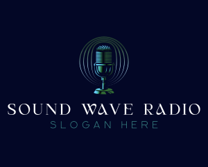 Radio - Radio Podcast Microphone logo design