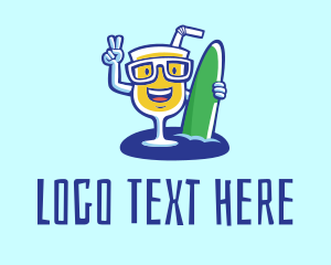 Alcohol - Surfer Beach Bar logo design