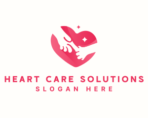 Parenting Adoption Heart logo design