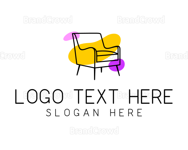 Abstract Couch Chair Furniture Logo