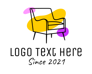 Monoline - Couch Chair Furniture logo design