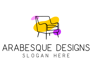 Abstract Couch Chair Furniture logo design