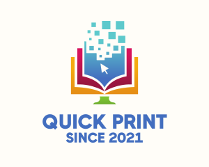 Digital Learning Book logo design