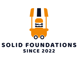 On The Go - Burger Food Cart logo design