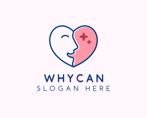 Support Group - Medical Heart Psychology logo design