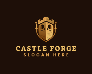 Castle Tower Shield logo design