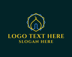 Moslem - Minimalist Arabic Mosque logo design