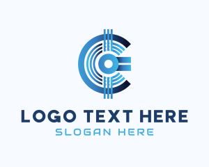 Program - Gradient Crypto Letter C logo design
