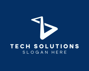 Solutions - Technology Infinity Hourglass logo design