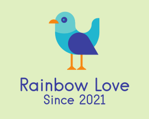 Multicolor Love Bird  logo design