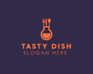 Dish - Gastronomy Food Flask logo design