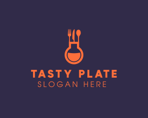 Dish - Gastronomy Food Flask logo design