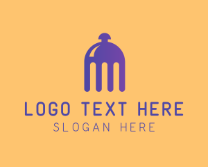 Silverware - Violet Fork Food Cloche logo design