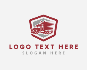 Haulage - Truck Express Courier logo design