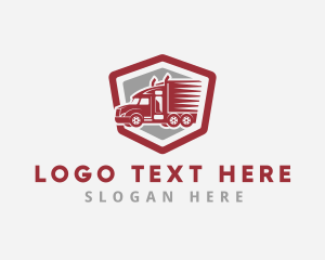 Trailer Truck - Truck Express Courier logo design