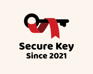Password - Security Key Ribbon logo design