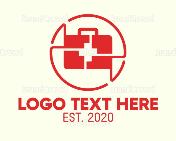 Red Medical Emergency Kit Logo