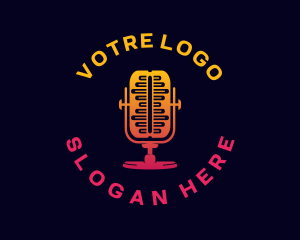 Radio Broadcast Microphone Logo