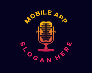 Singer - Radio Broadcast Microphone logo design