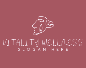 Wellness Floral Face logo design