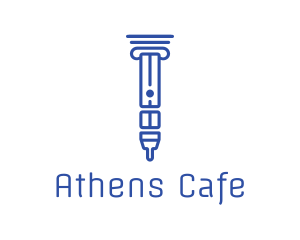 Athens - Blue Pillar Vape logo design