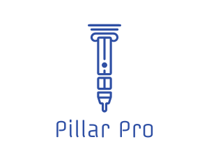 Blue Pillar Vape logo design